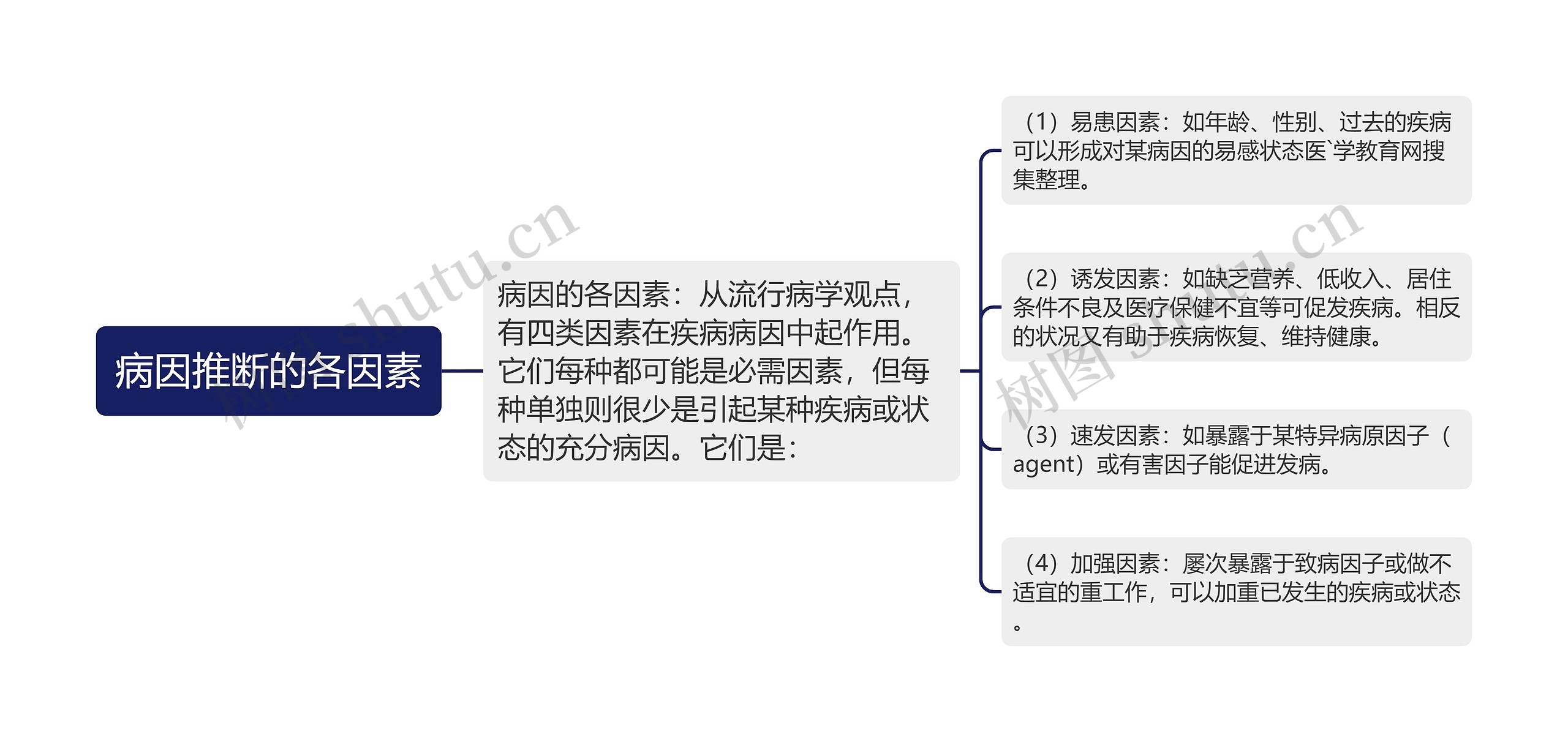 病因推断的各因素思维导图