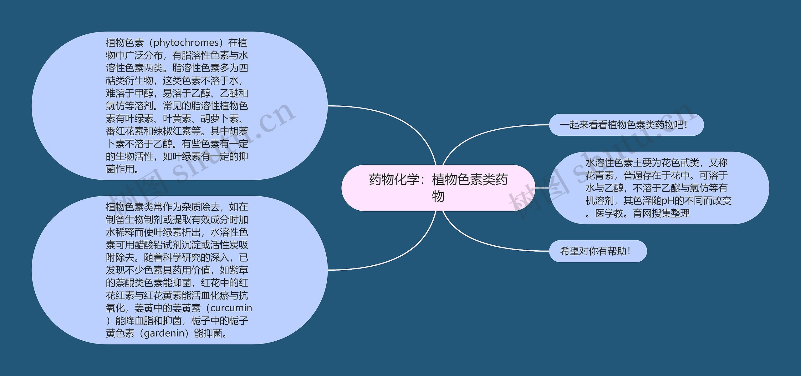 药物化学：植物色素类药物思维导图