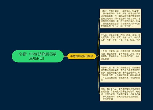 必看！中药药剂的配伍禁忌知识点！