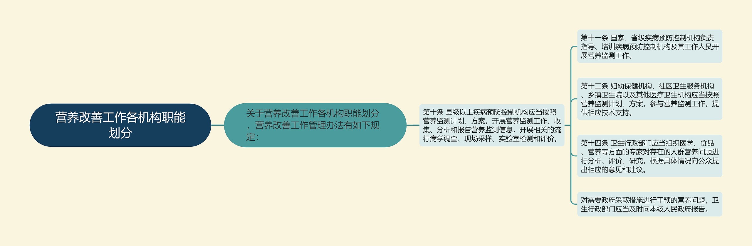 营养改善工作各机构职能划分