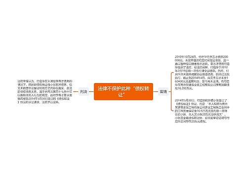 法律不保护此种“债权转让” 