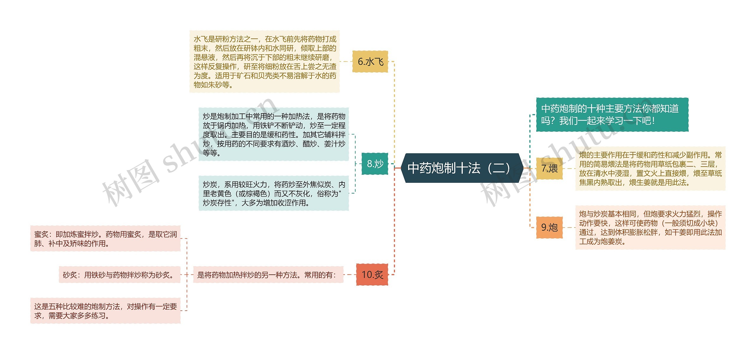 中药炮制十法（二）思维导图