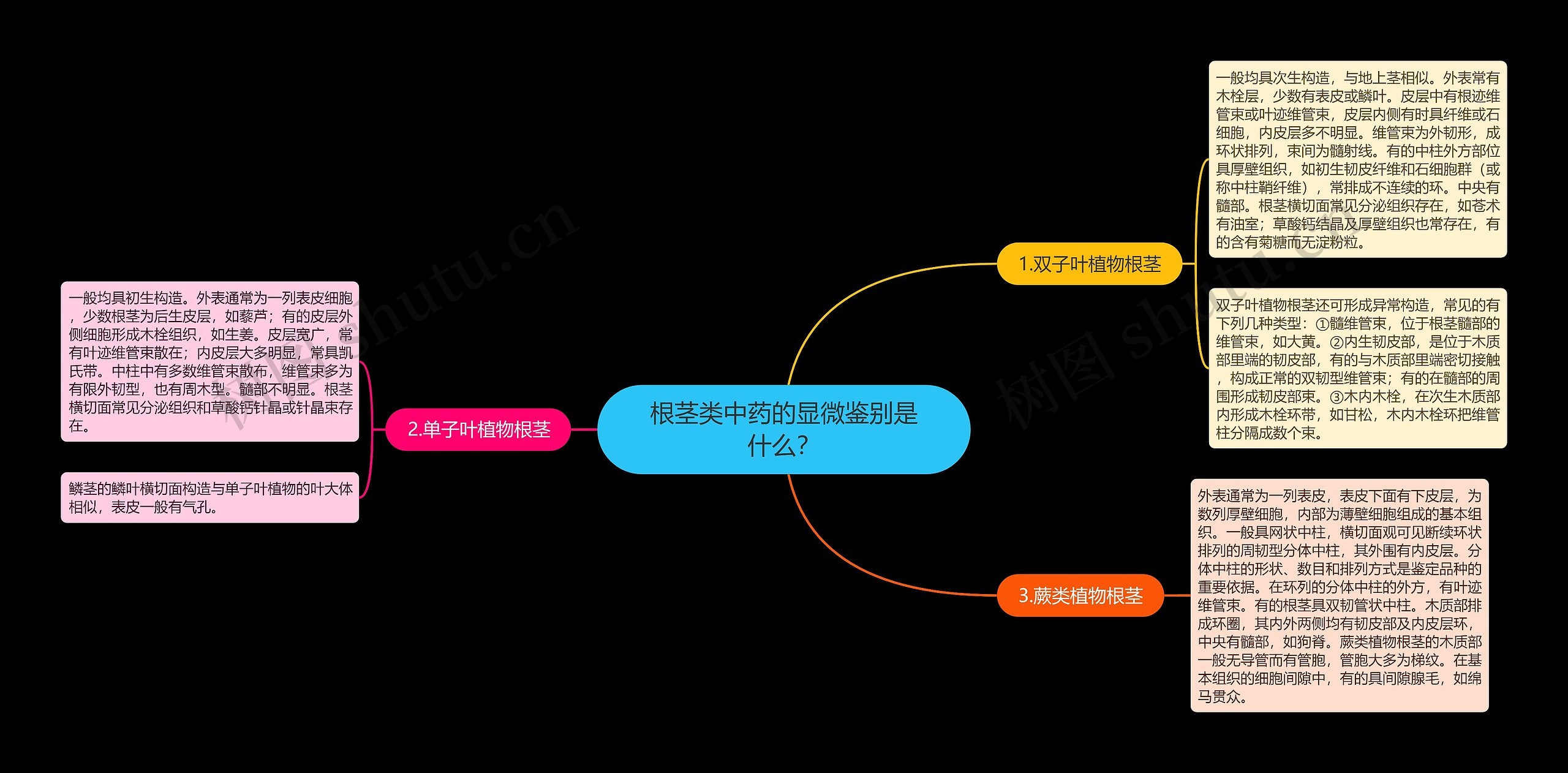 根茎类中药的显微鉴别是什么？