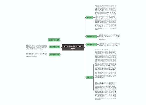 父子共同债权可以分开行使吗