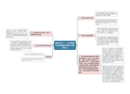 案例分析十一：武汉银泰科技电源股份有限公司股权转让