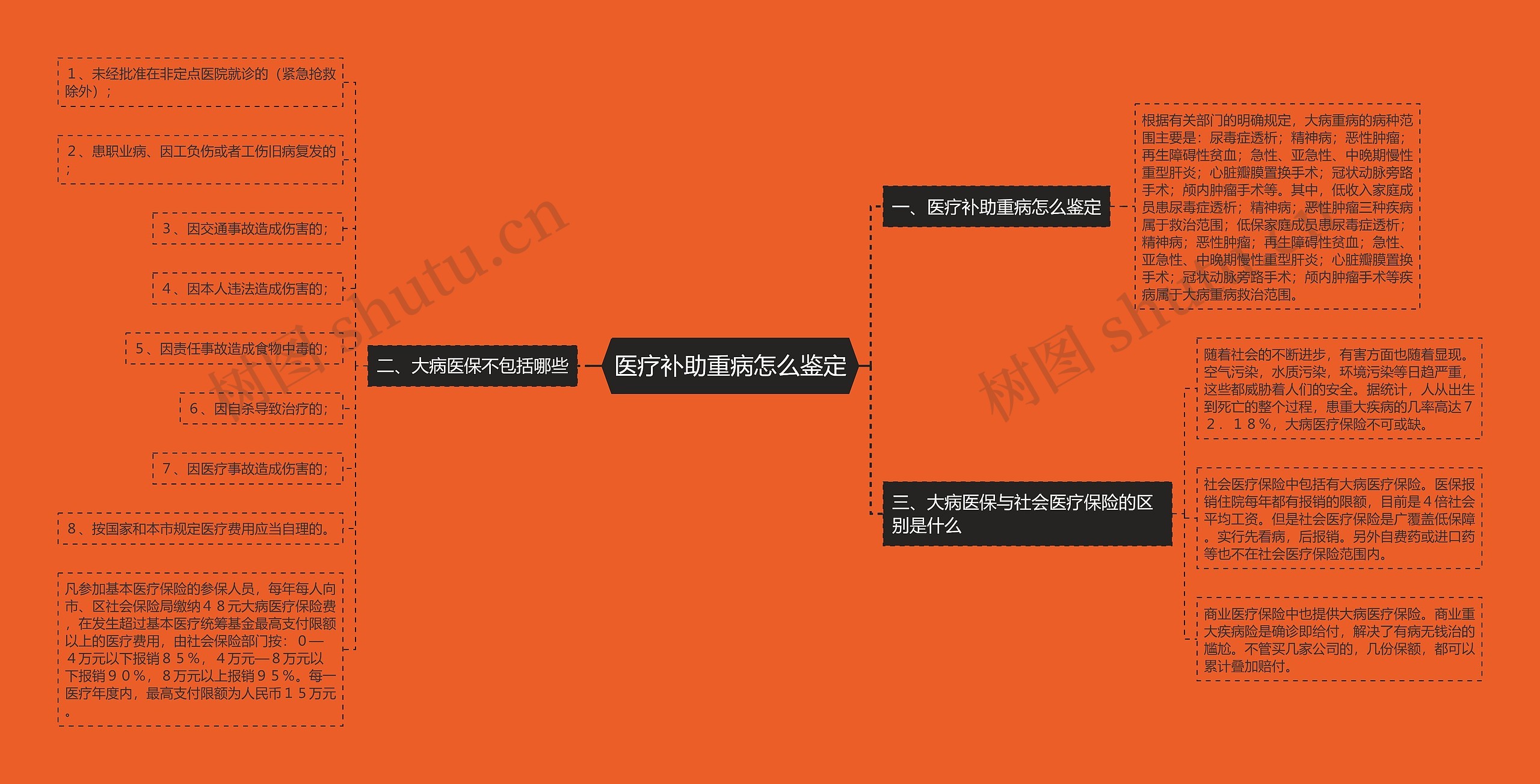 医疗补助重病怎么鉴定思维导图