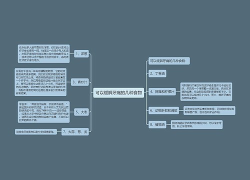 可以缓解牙痛的几种食物
