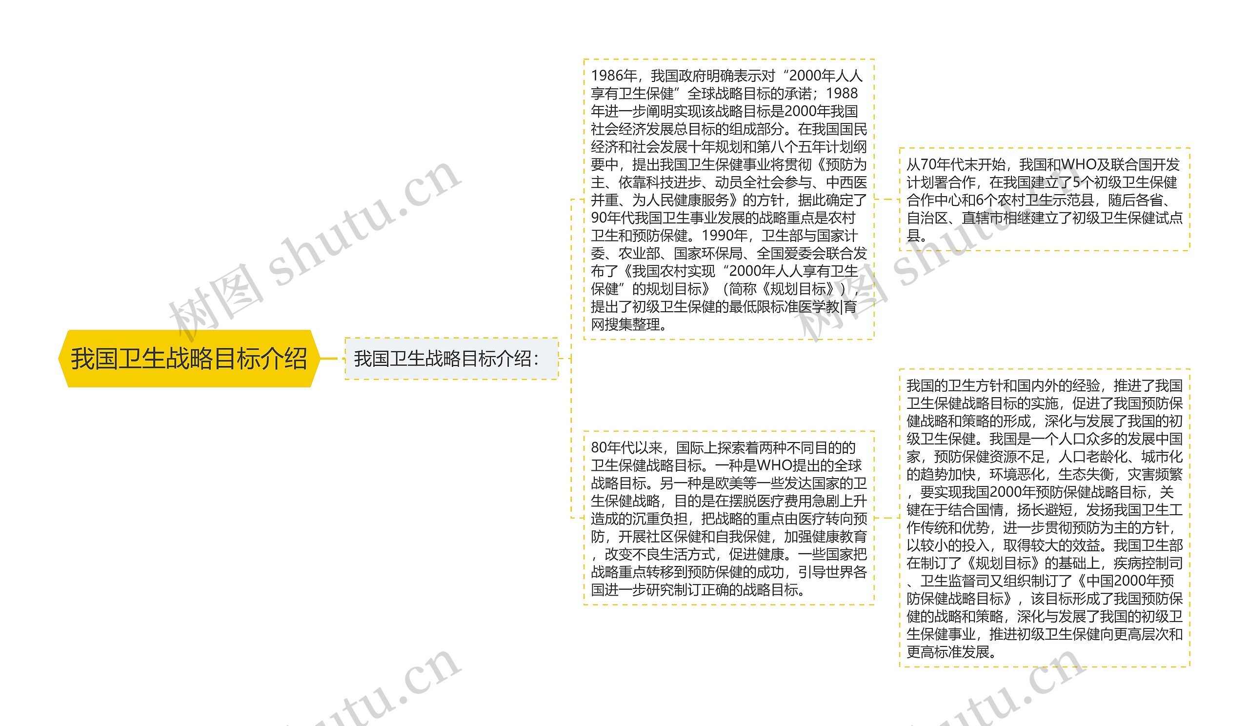 我国卫生战略目标介绍思维导图