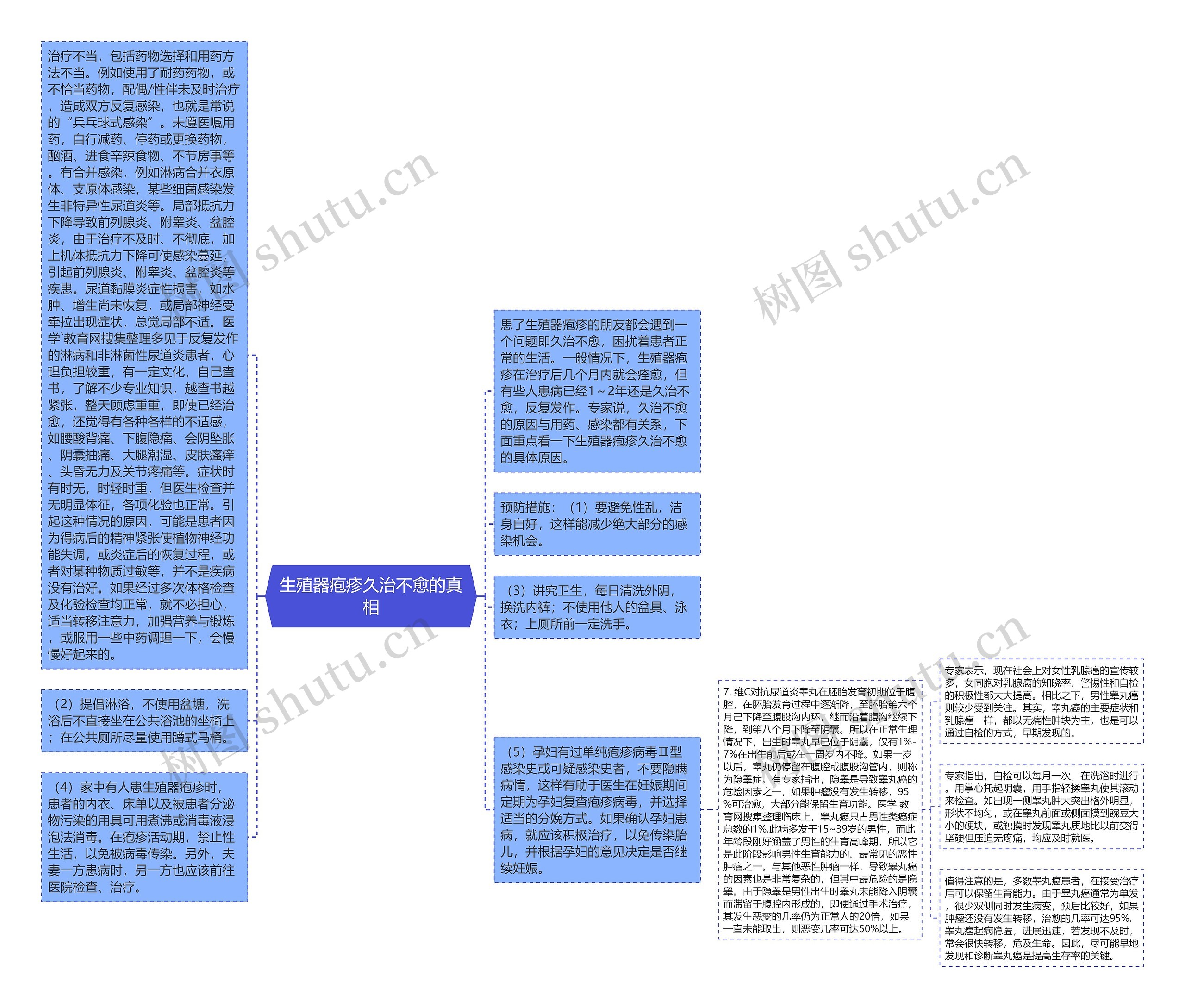 生殖器疱疹久治不愈的真相思维导图