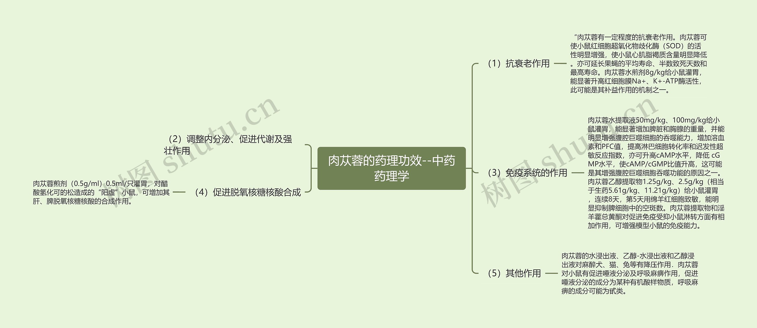 肉苁蓉的药理功效--中药药理学思维导图