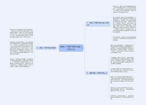 债务人下落不明时出借人应怎么办