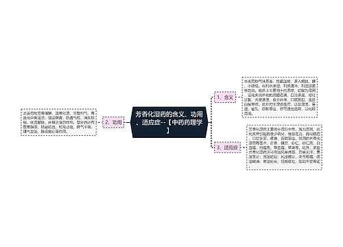 芳香化湿药的含义、功用、适应症--【中药药理学】