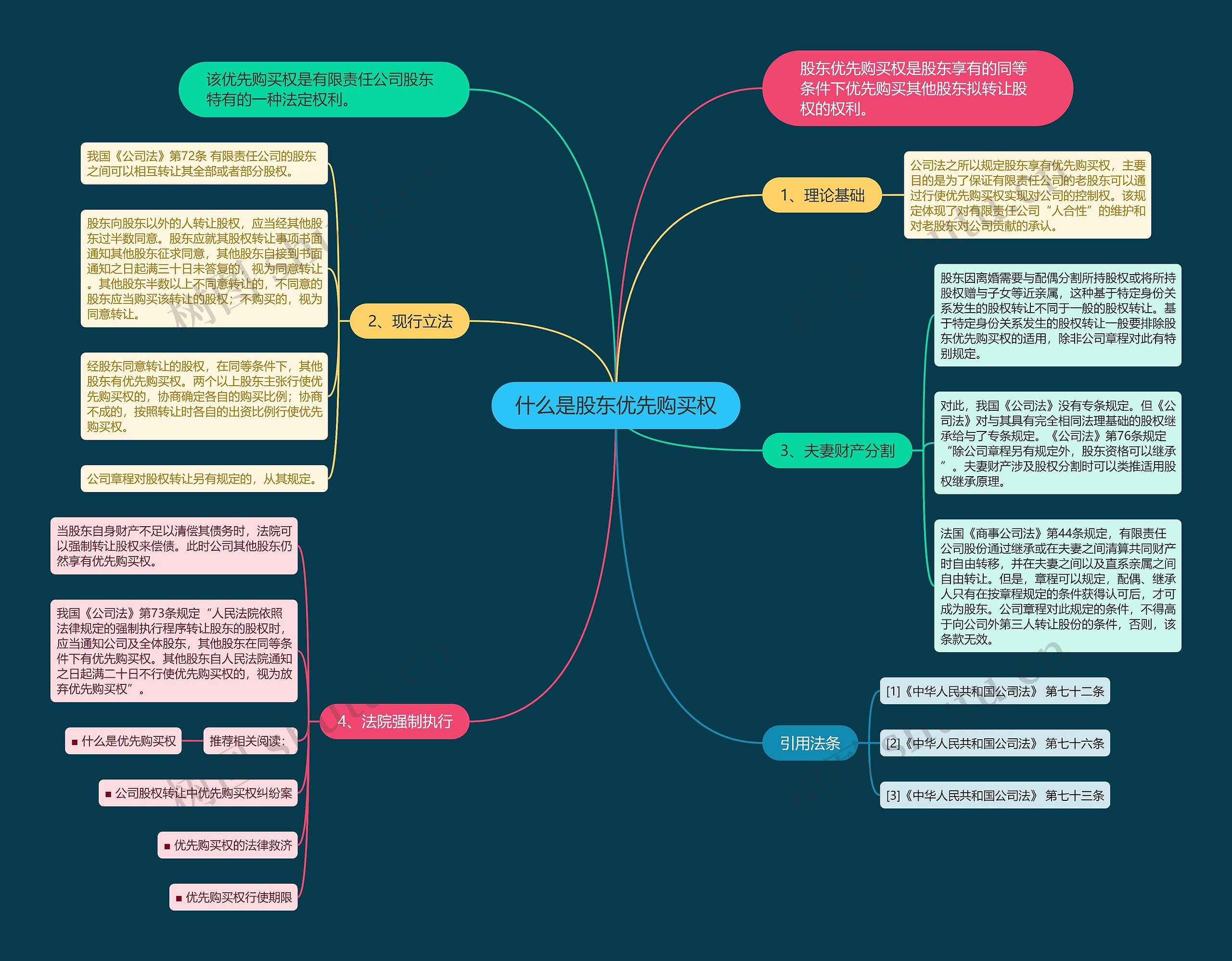 什么是股东优先购买权思维导图