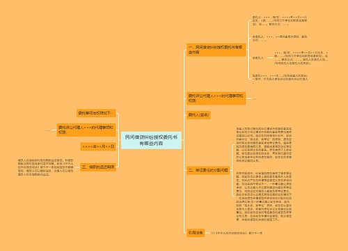 民间借贷纠纷授权委托书有哪些内容