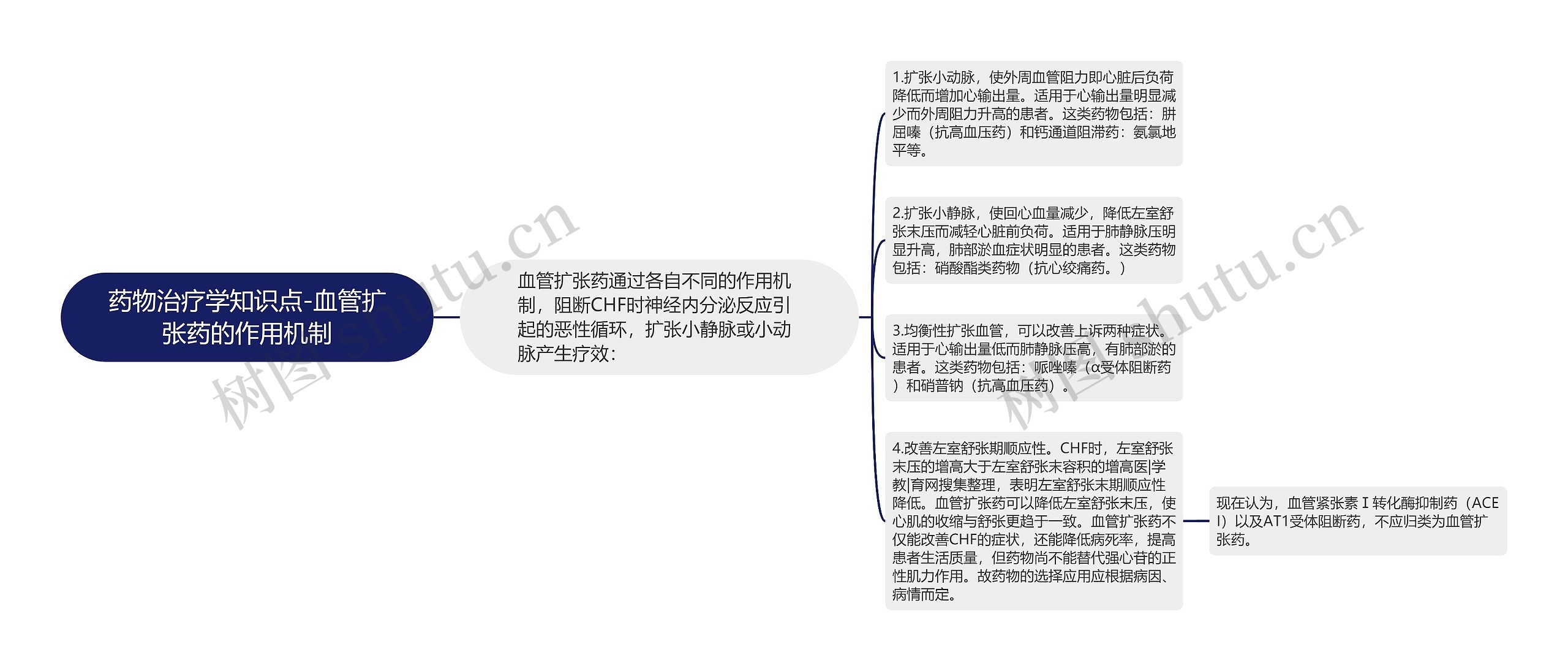 药物治疗学知识点-血管扩张药的作用机制思维导图