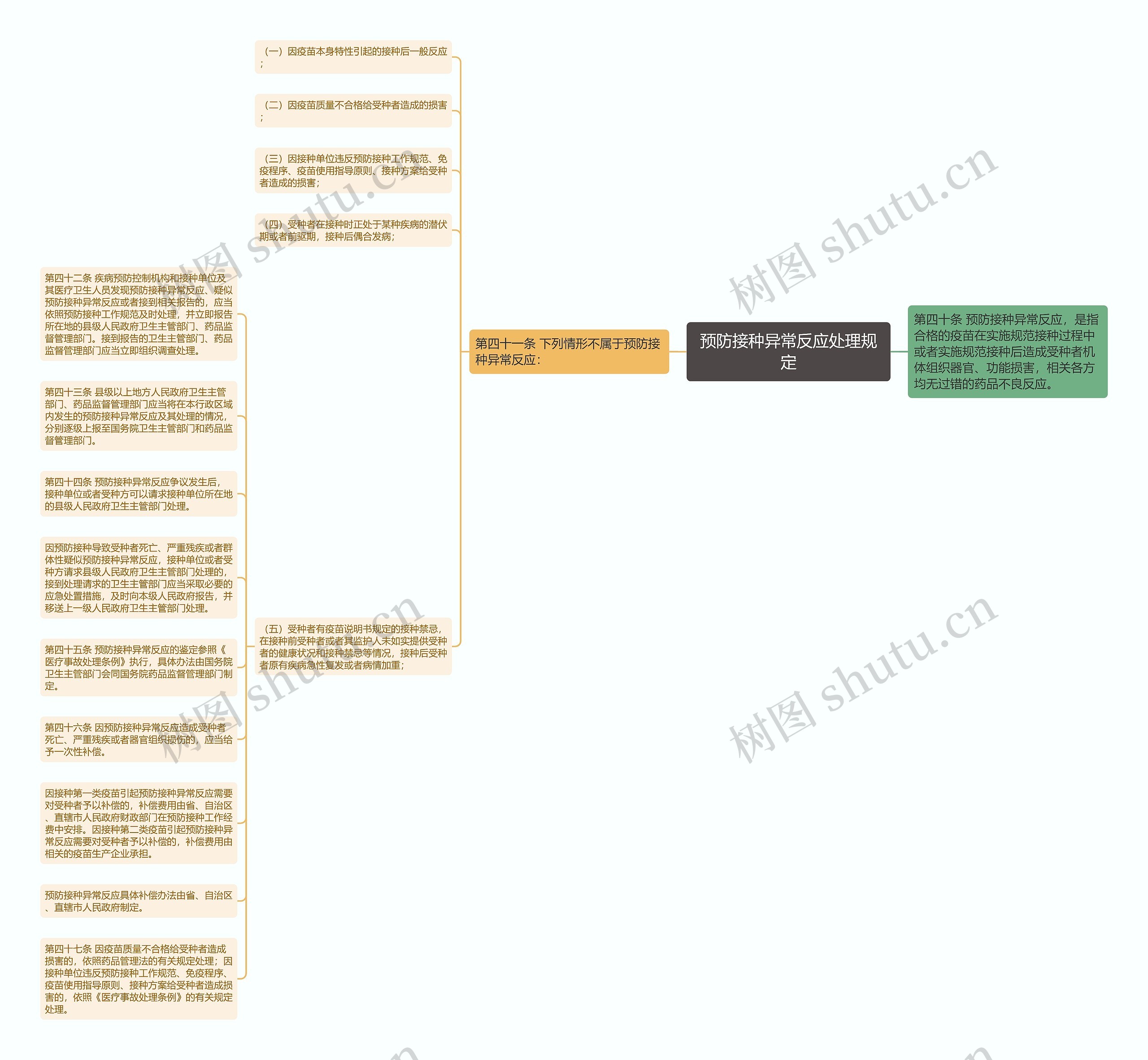 预防接种异常反应处理规定思维导图