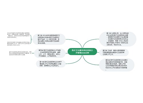 医疗卫生服务单位信息公开管理办法总则