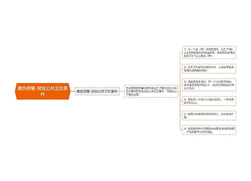 黄色预警-突发公共卫生事件