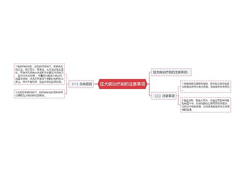 狂犬病治疗前的注意事项