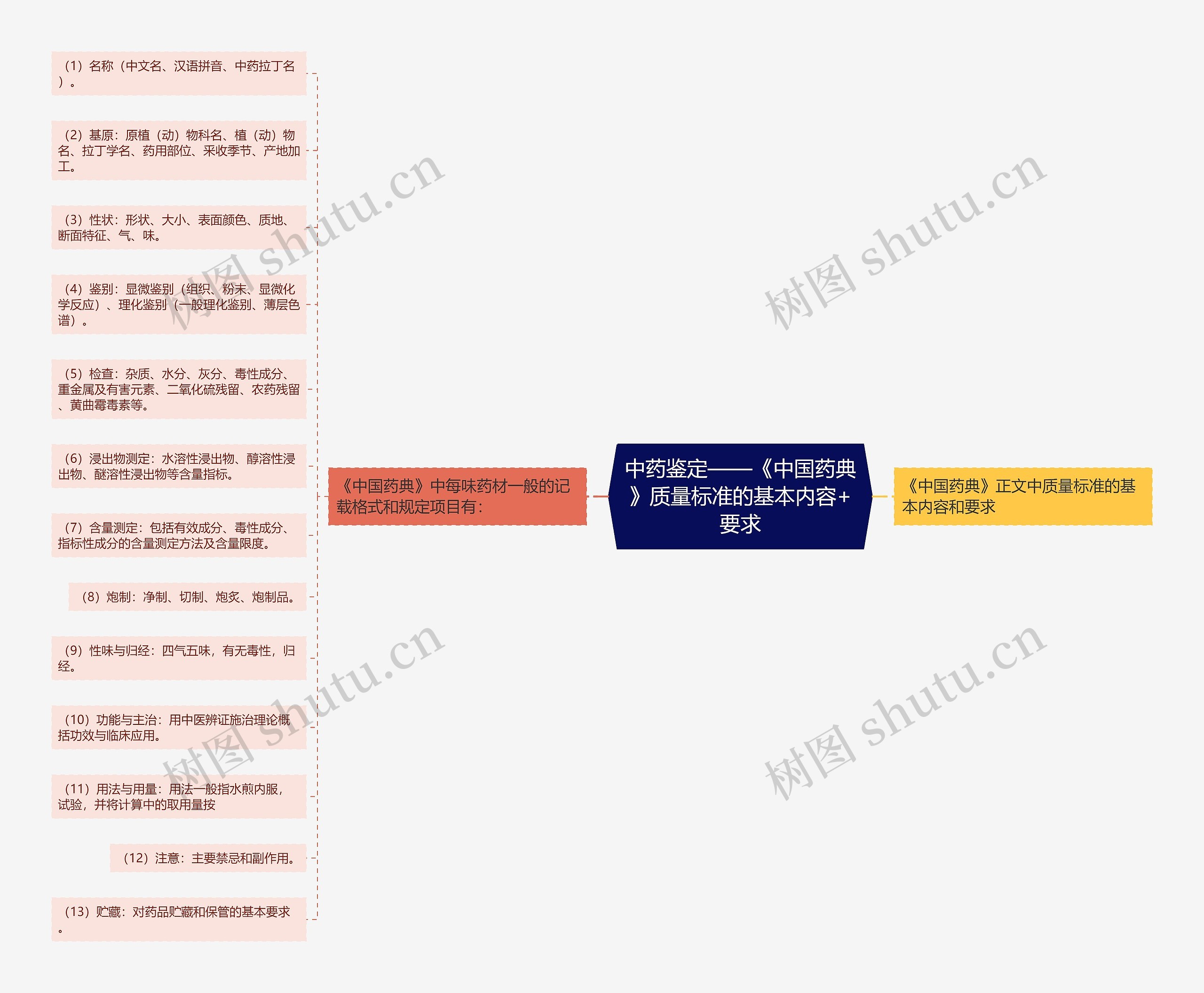 中药鉴定——《中国药典》质量标准的基本内容+要求