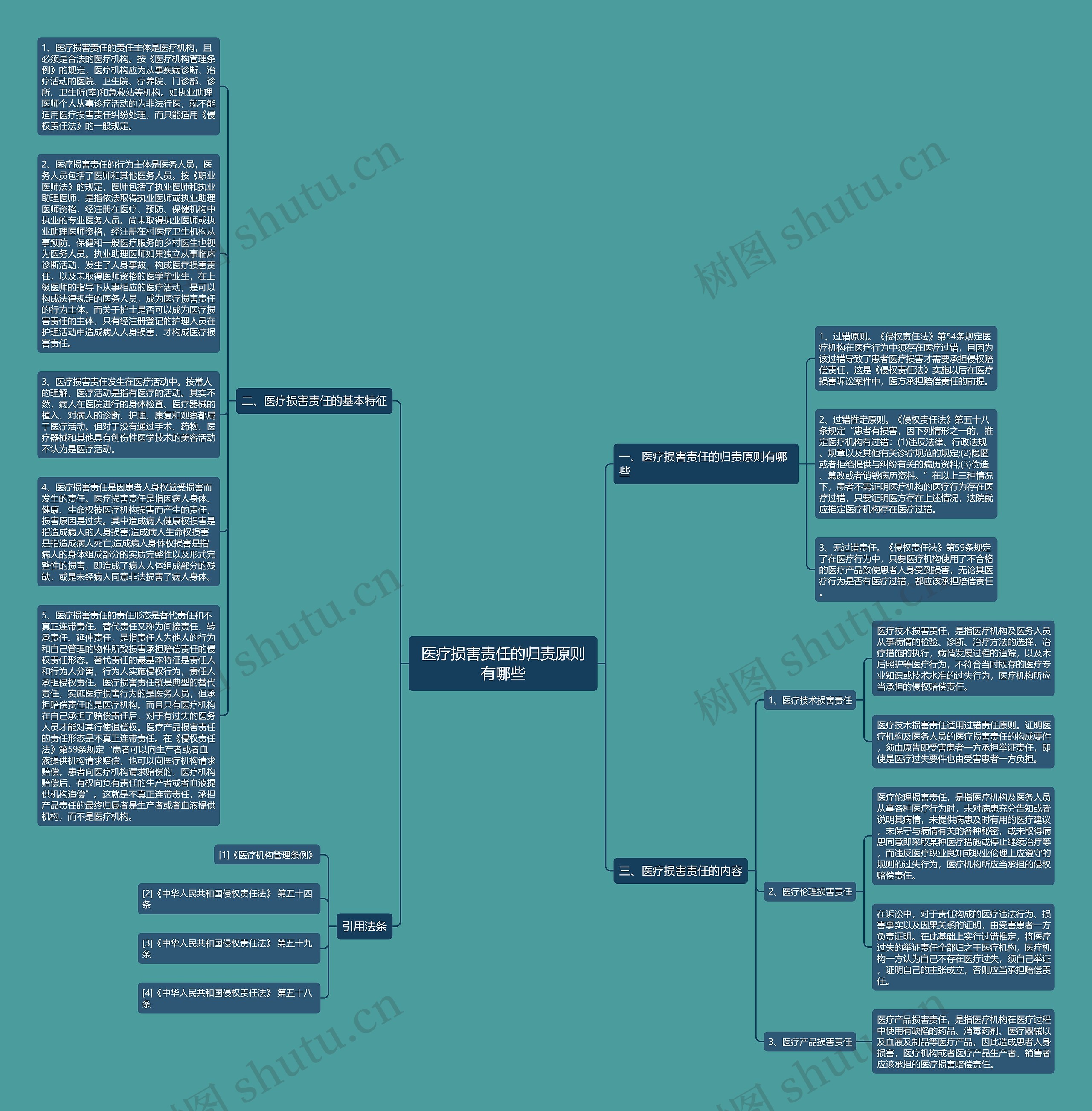 医疗损害责任的归责原则有哪些思维导图