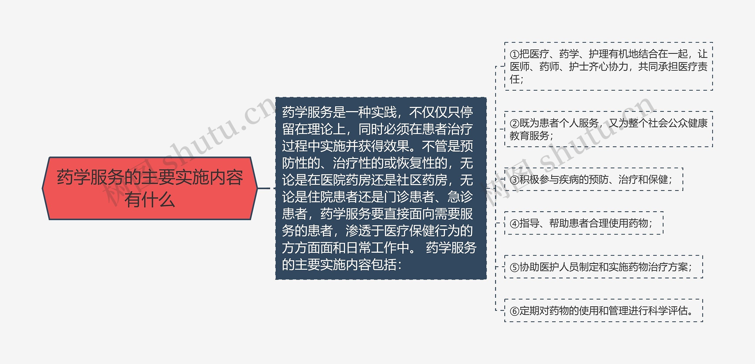 药学服务的主要实施内容有什么思维导图