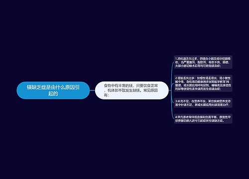 镁缺乏症是由什么原因引起的