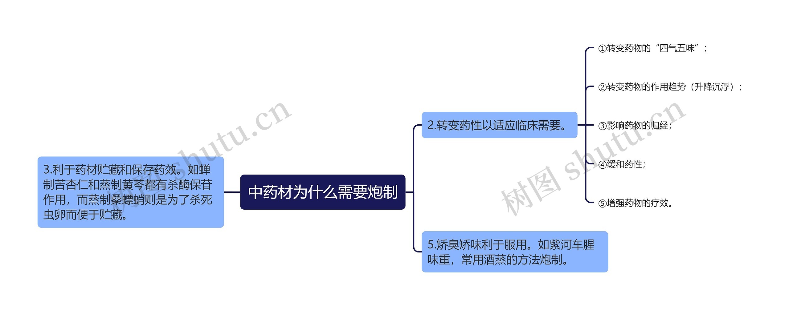 中药材为什么需要炮制思维导图