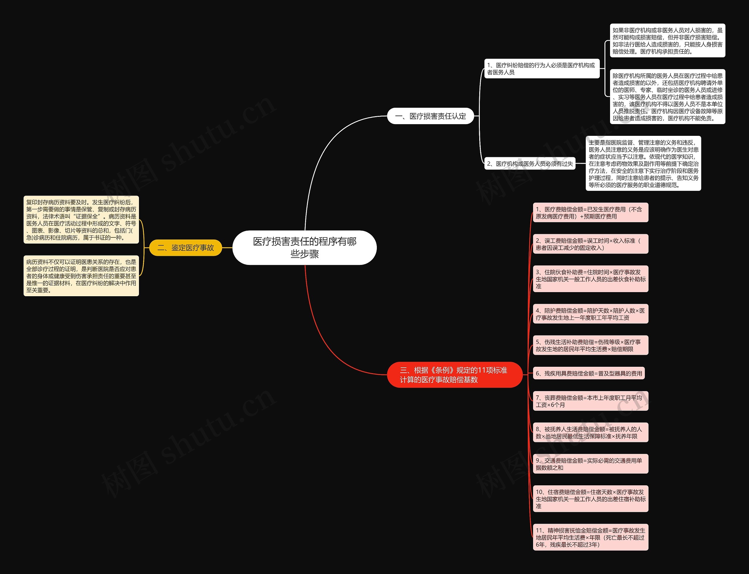 医疗损害责任的程序有哪些步骤思维导图
