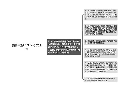 预防甲型H1N1流感六注意