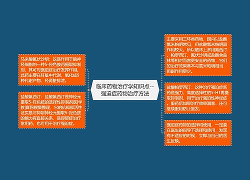 临床药物治疗学知识点--强迫症药物治疗方法