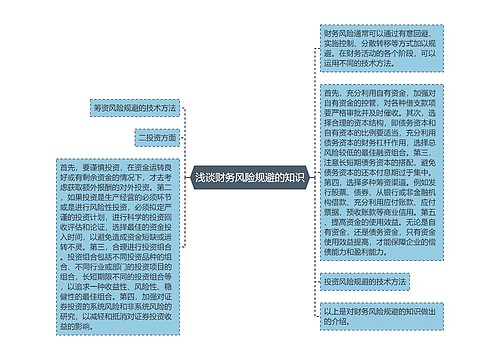 浅谈财务风险规避的知识