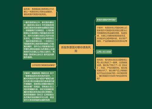 新股东要面对哪些债务风险