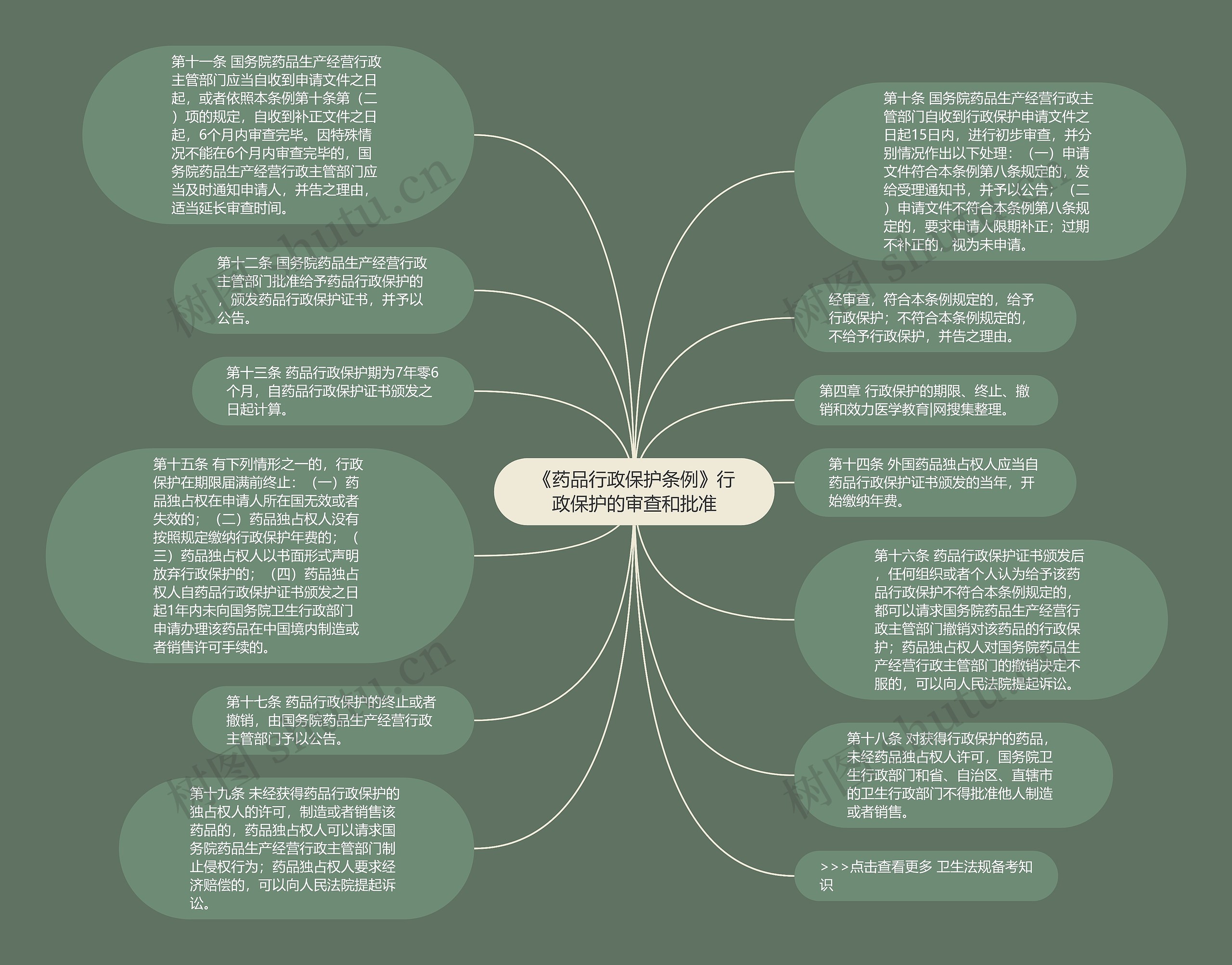 《药品行政保护条例》行政保护的审查和批准思维导图