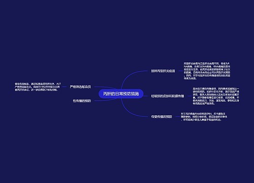 丙肝的日常预防措施