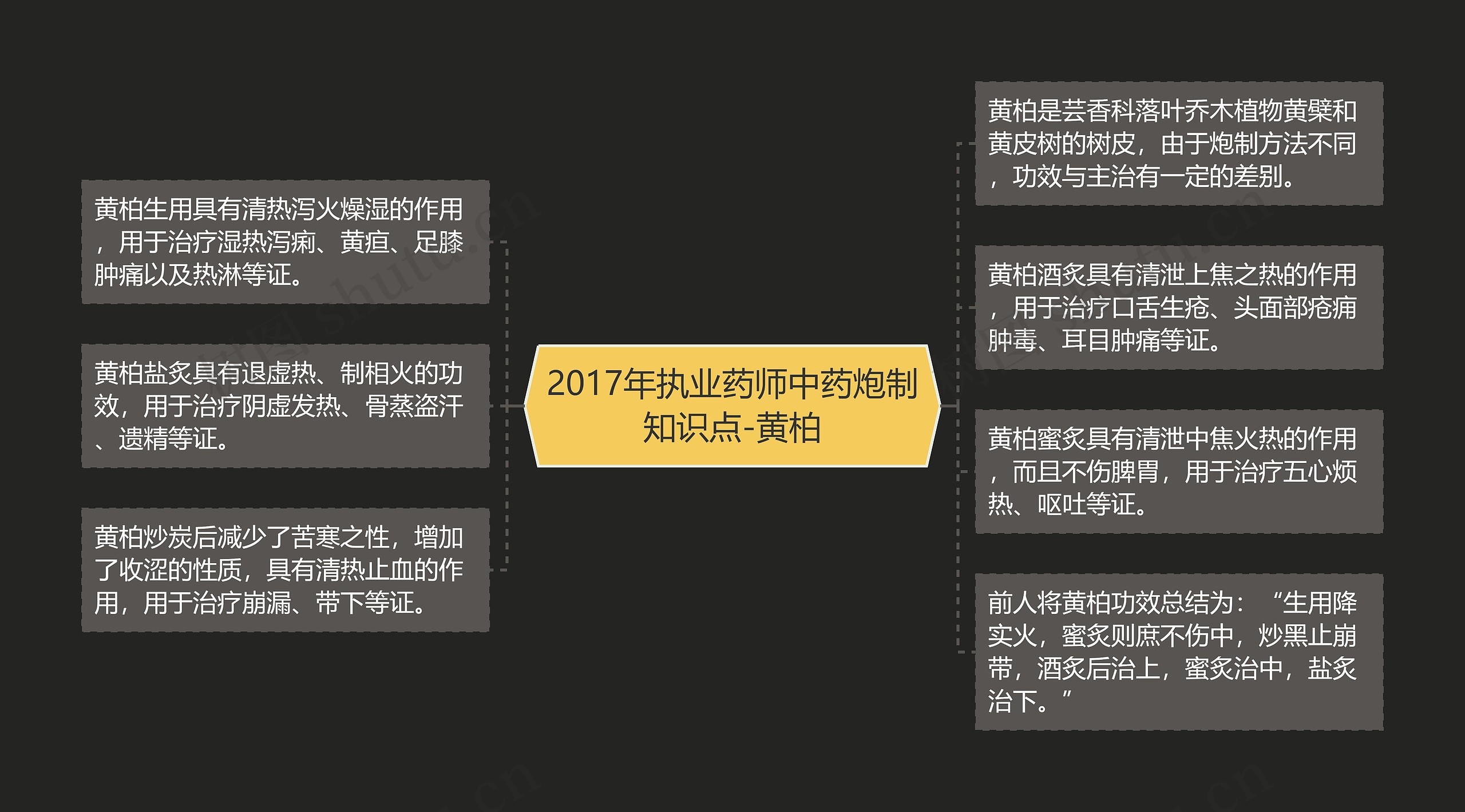 2017年执业药师中药炮制知识点-黄柏 2017年执业药师中药炮制知识点-黄柏