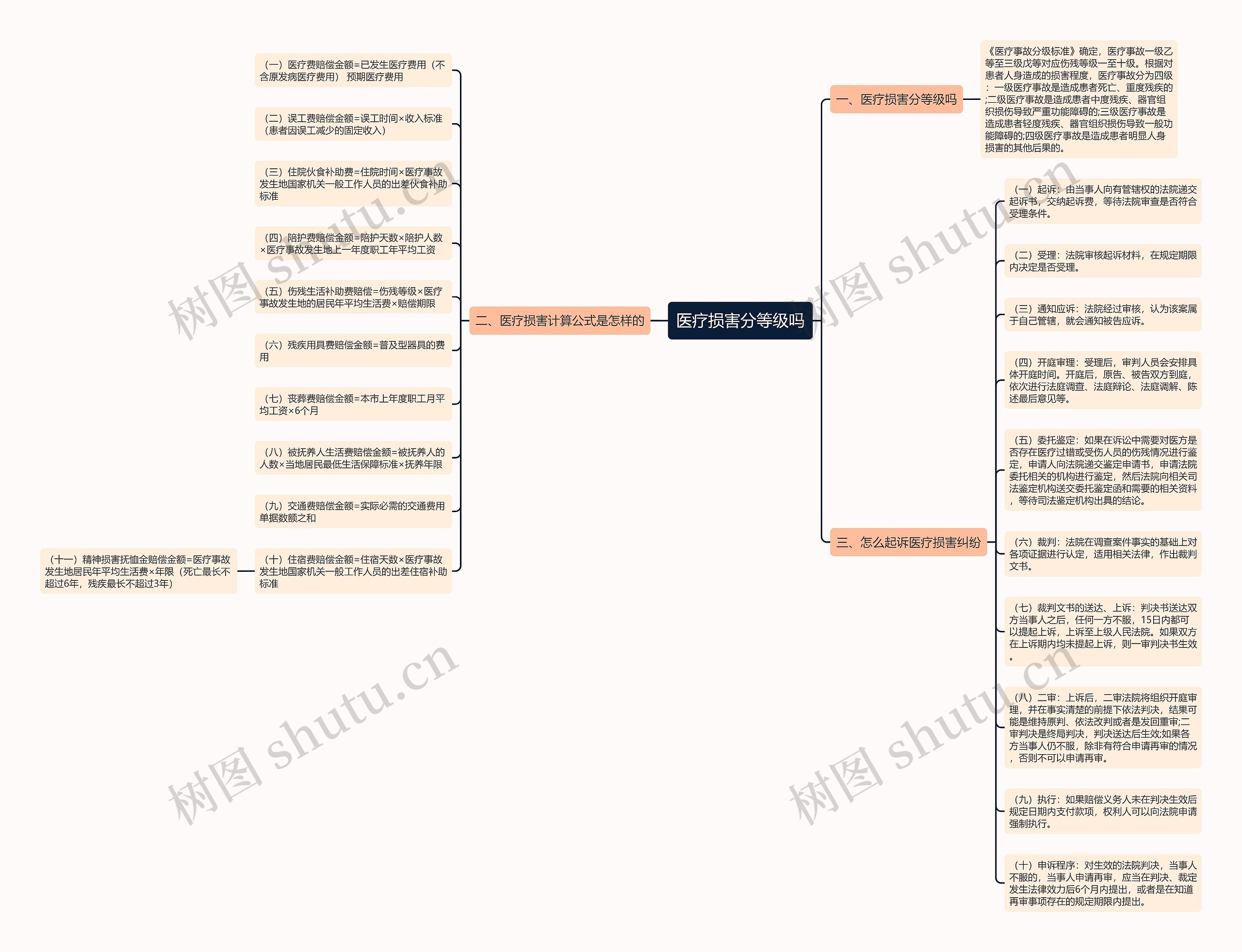 医疗损害分等级吗思维导图