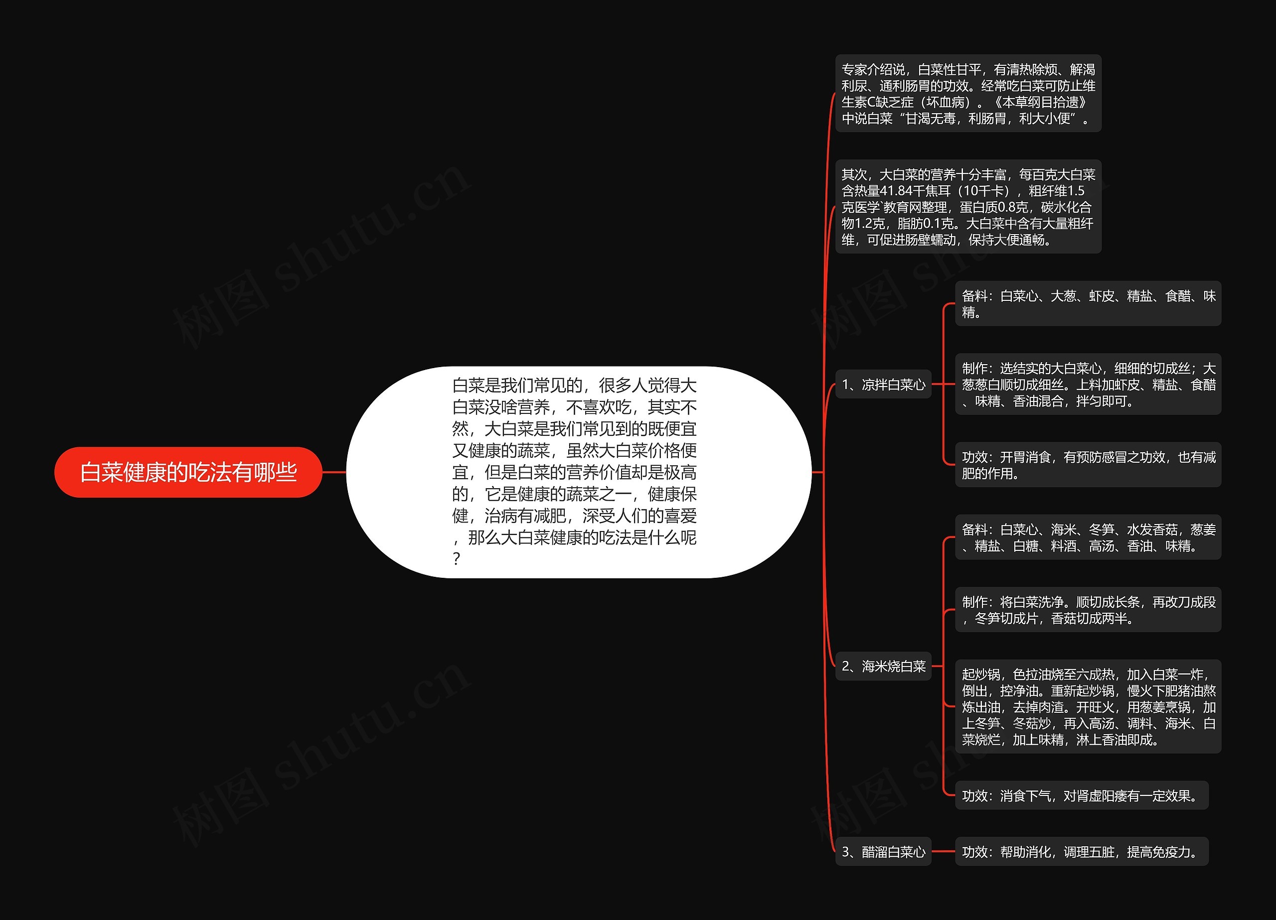 白菜生长过程思维导图图片