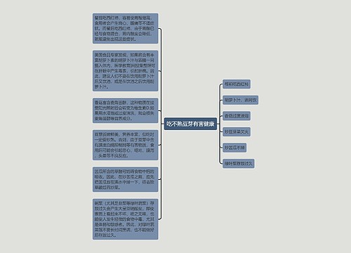 吃不熟豆芽有害健康