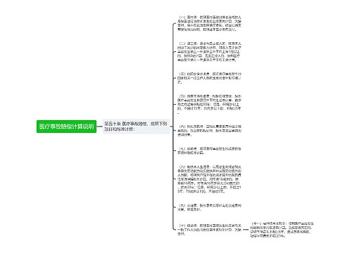 医疗事故赔偿计算说明