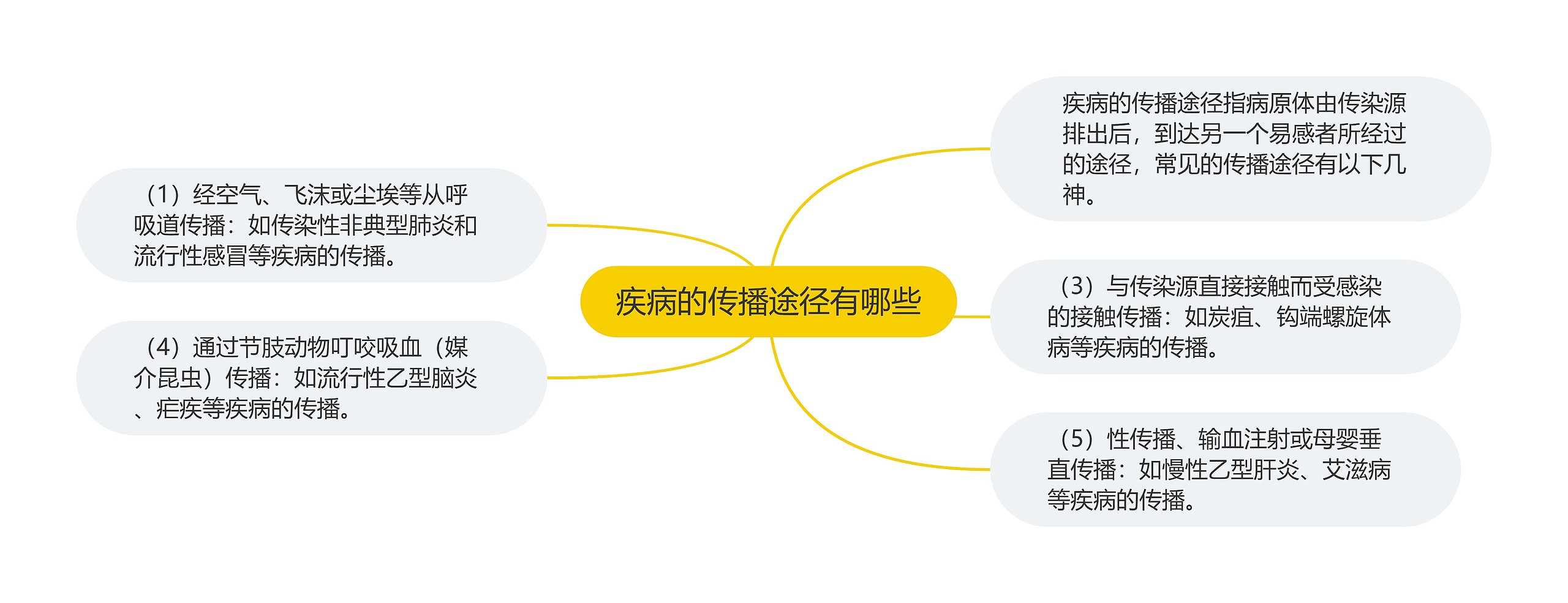 疾病的传播途径有哪些思维导图