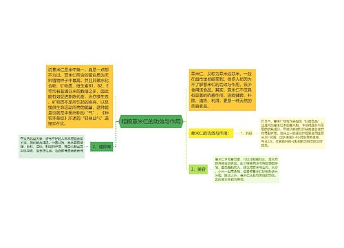 粗粮薏米仁的功效与作用