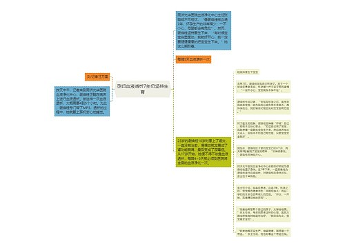 孕妇血液透析7年仍坚持生育