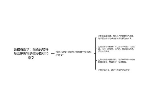 药物毒理学：检查药物呼吸系统损害的主要指标和意义