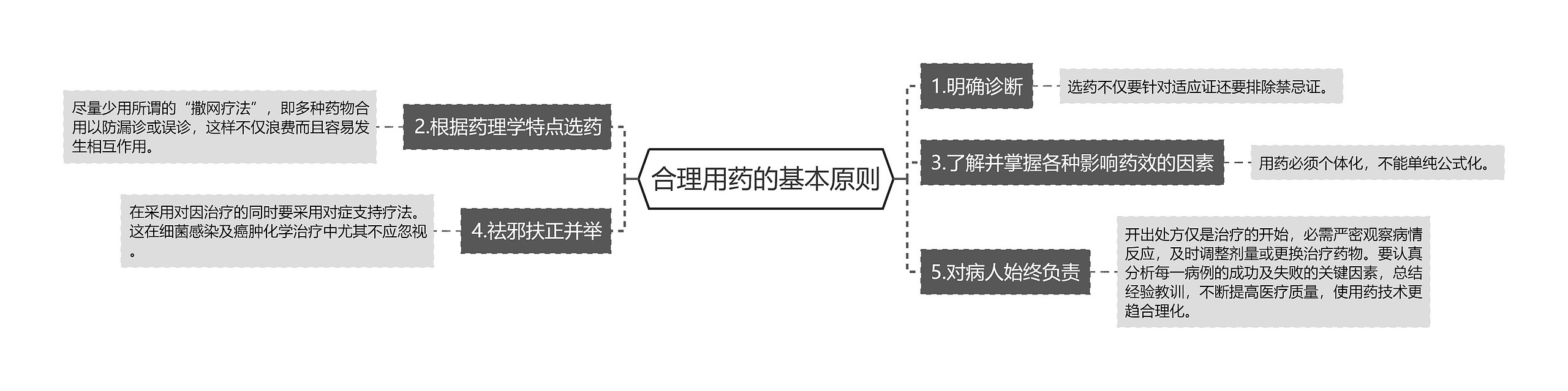 合理用药的基本原则思维导图