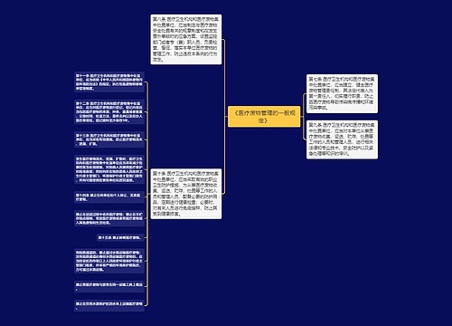 《医疗废物管理的一般规定》