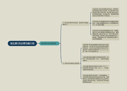 维生素C的主要功能介绍