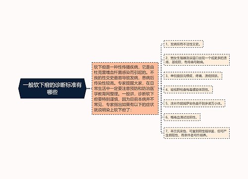 一般软下疳的诊断标准有哪些