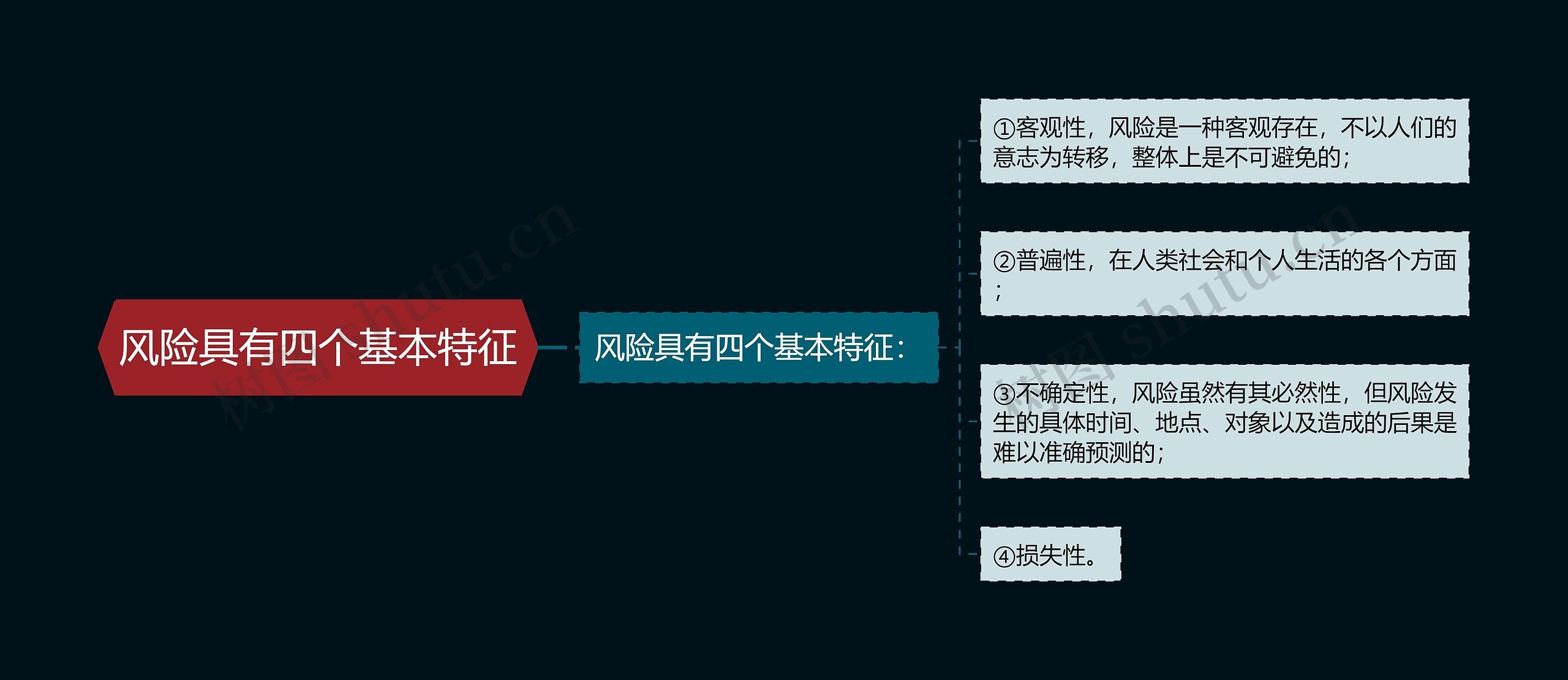 风险具有四个基本特征思维导图