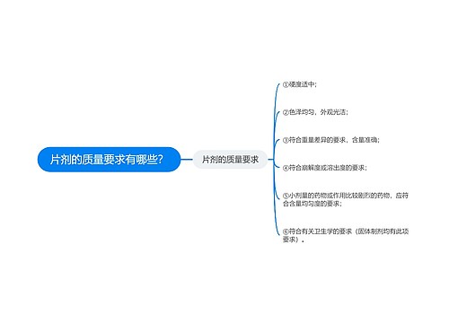 片剂的质量要求有哪些？